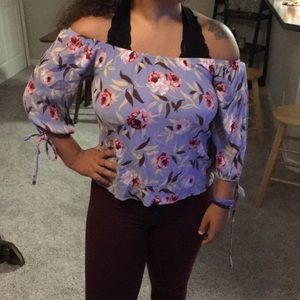 Off shoulder, 3 quarter sleeve top